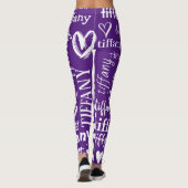 Leggings Votre nom Motif de texte personnalisé (Dos)