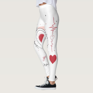 Leggings Vous êtes à moi Minimaliste Ligne de cœur Art