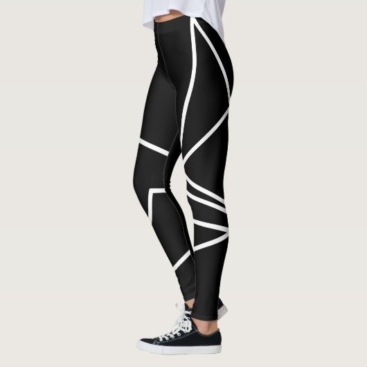 Leggings Voyage B et W de triangle (Gauche)