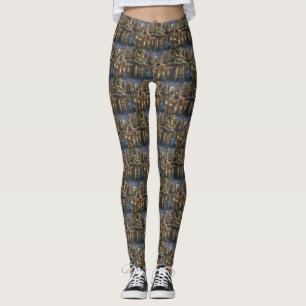 Leggings Voyage de Noël festif Keeshond