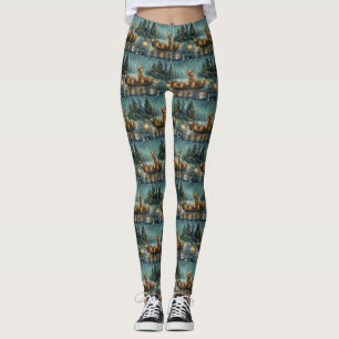 Leggings Voyage festif de Noël de Cairn Terrier