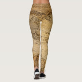 Leggings Voyage historique : 1746 Carte du monde (Dos)
