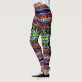 Leggings Voyage hypnotique - Colorful Abstrait Art Motif (Gauche)