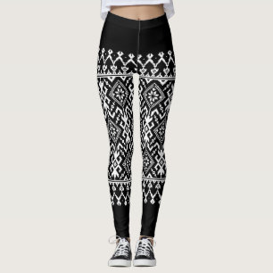 Leggings Vyshyvanka ukrainienne : Fusion d'ornement ethniqu