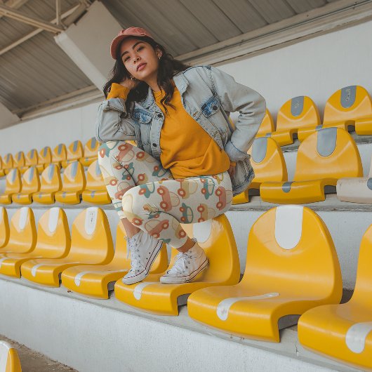 Leggings wagons plats rétro