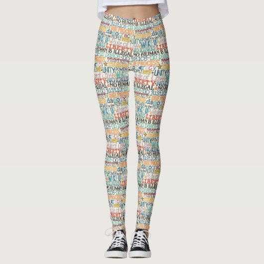Leggings wake up stand up typography (Devant)