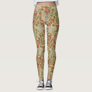 Leggings Walter Crane Cacatoès à tête blanche Grenade rouge