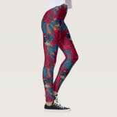 Leggings Waratah rouge et brunes (Droite)