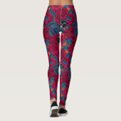 Leggings Waratah rouge et brunes (Dos)