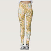 Leggings Warm Earthy Mandala Abstract Design (Devant)