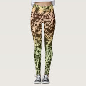 Leggings Warm Gradient Topographic Contour Map (Devant)
