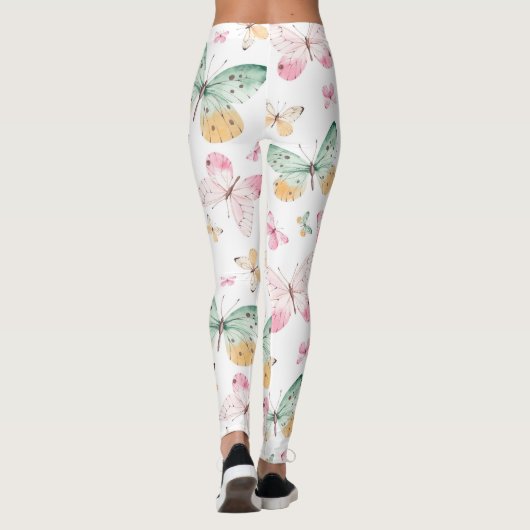 Leggings Watercolor Butterflies Pattern (Dos)