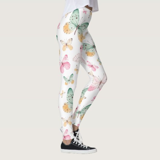 Leggings Watercolor Butterflies Pattern (Droite)