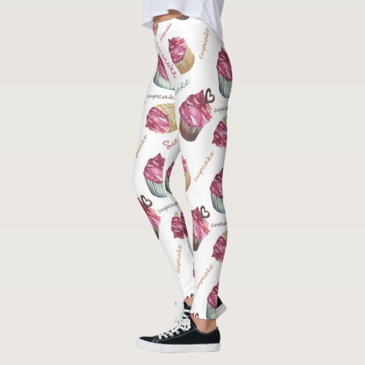 Leggings Watercolor cupcakes (Gauche)
