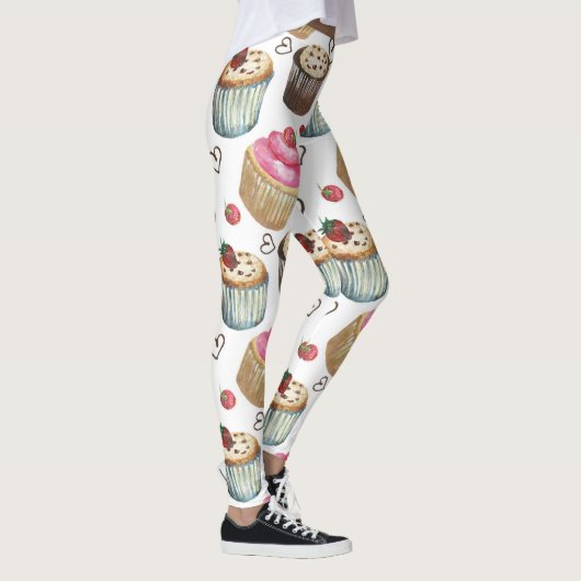 Leggings Watercolor cupcakes (Droite)