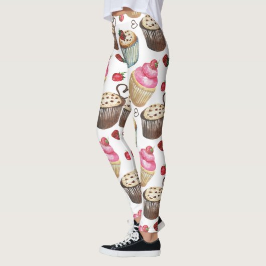 Leggings Watercolor cupcakes (Gauche)