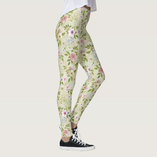 Leggings Watercolor Flowers seamless pattern II + your idea (Droite)