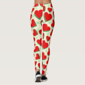 Leggings Watermelon Heart Valentine's Day Free Palestine (Dos)