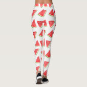 Leggings Watermelon Rouge aquarelle de fruit Motif alimenta (Dos)
