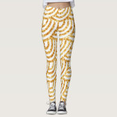 Leggings Wave Gold Sun Parties scintillant Boho Populaire C (Devant)
