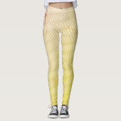 Leggings Wavy Magical Dirt GreenLeaf Lines Seamless Pattern (Devant)