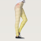 Leggings Wavy Magical Dirt GreenLeaf Lines Seamless Pattern (Droite)