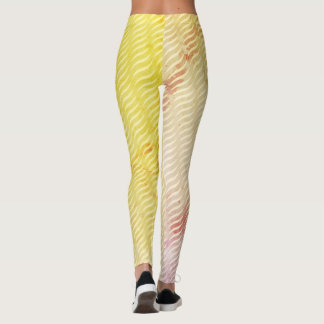 Leggings Wavy Magical Dust GreenLeaf Lines Seamless Pattern