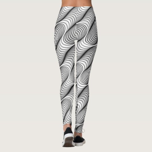 Leggings Wavy Optical Illusion Pattern | Seamless Abstract (Dos)