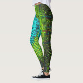 Leggings Weaver Mandala bleu et vert (Gauche)