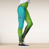 Leggings Weaver Mandala bleu et vert
