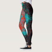 Leggings Weaver Mandala rouge et bleu (Gauche)