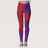 Leggings Weaver Mandala rouge et violet (Devant)