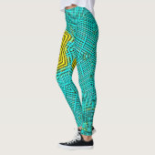 Leggings Weer Mandala bleu et jaune (Gauche)
