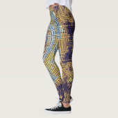 Leggings Weer Mandala bleu et jaune (Gauche)
