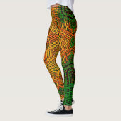 Leggings Weer Mandala jaune orange et vert (Gauche)