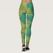 Leggings Weer Mandala jaune vert et bleu (Dos)