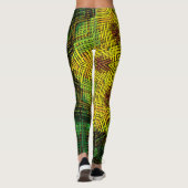 Leggings Weer Mandala jaune vert et orange (Dos)