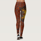 Leggings Weer Mandala orange jaune et bleu (Dos)