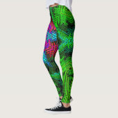 Leggings Weer Mandala rose bleu et vert (Gauche)