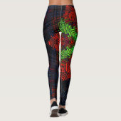 Leggings Weer Mandala Rouge Vert et Bleu (Dos)