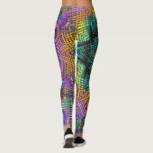 Leggings Weer Mandala Turquoise jaune et rose (Dos)