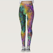 Leggings Weer Mandala Turquoise jaune et rose (Devant)
