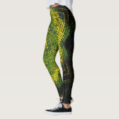 Leggings Weer Mandala vert jaune et noir (Gauche)