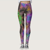 Leggings Weer Mandala vert rose et bleu (Devant)