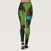 Leggings Weer Mandala Vert Rouge et Bleu (Dos)