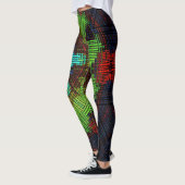 Leggings Weer Mandala Vert Rouge et Bleu (Gauche)