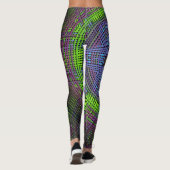 Leggings Weer Mandala vert violet et bleu (Dos)