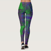 Leggings Weer Mandala vert violet et bleu (Dos)