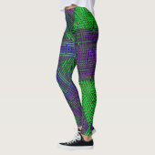 Leggings Weer Mandala vert violet et bleu (Gauche)