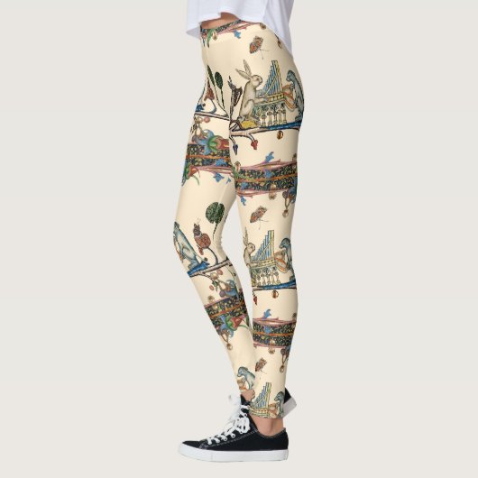 Leggings WEIRD MÉDIÉVAL DE LA MUSIQUE, Lapin, Chien (Gauche)